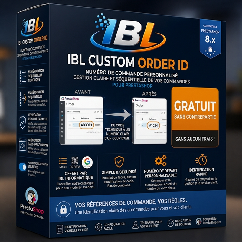 Custom Order ID — Numéro de commande personnalisé (gratuit)